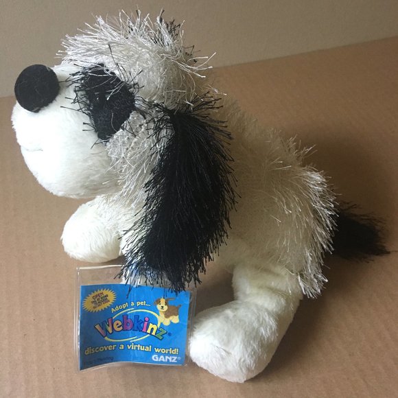 RARE & Retired Webkinz "Black & White Cheeky Dog" - Picture 2 of 9